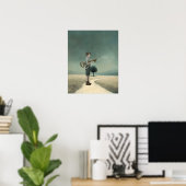De Jongen & Zijn Sleutel | Surrealistisch Sprookje Poster (Thuiskantoor)