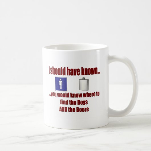 De jongens en de drank. koffiemok (Rechts)