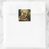 De jongens met de Shell, c.1670 Vierkante Sticker (Tas)