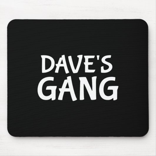 De Jongens van Dave Eerste Naam Dave Bachelorfeest Muismat (Voorkant)