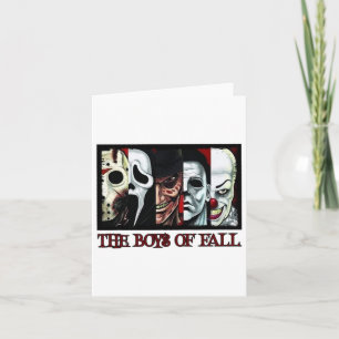 De jongens van Herfst Horror Films Halloween Kaart
