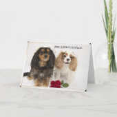 De Jonggehuwden Cavalier King Charles Spaniel Kaart (Voorkant)