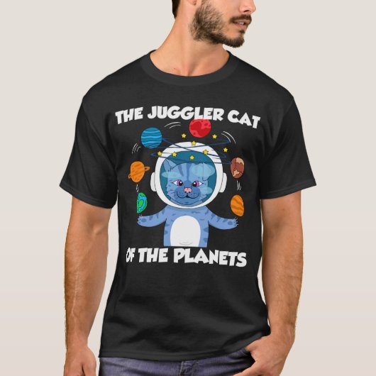 De Jongleerkat Van De Planeten T-shirt (Voorkant)