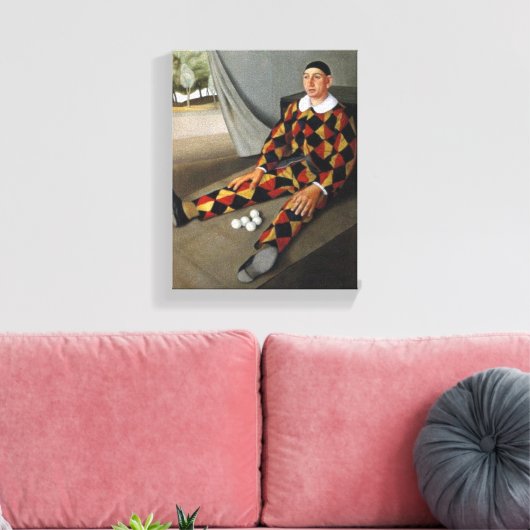 De jongleur (door Antonio Donghi) Canvas Afdruk (Insitu (Woonkamer))