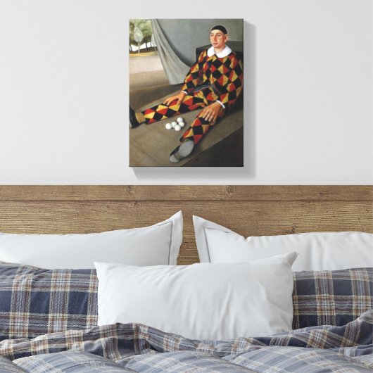 De jongleur (door Antonio Donghi) Canvas Afdruk (Insitu (Slaapkamer))