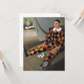 De jongleur (door Antonio Donghi) Kaart (Voorkant / Achterkant in situ)