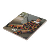 De jongleur (door Antonio Donghi) Tegeltje (Zijkant)