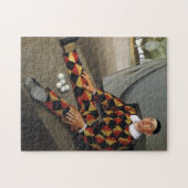 De jongleur op het Circus (door Antonio Donghi) Legpuzzel (Horizontaal)