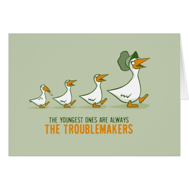 De jongste zijn altijd de troebels. (Voorkant Horizontaal)