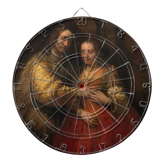 De joodse bride (door Rembrandt) Dartbord (Voorkant)