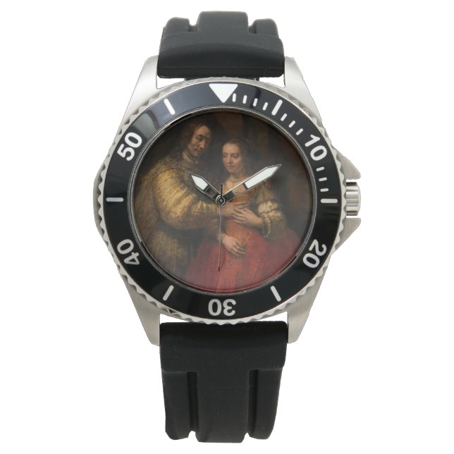 De joodse bride (door Rembrandt) Horloge (Voorkant)