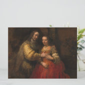 De joodse bride (door Rembrandt) Kaart (Staand voorkant)