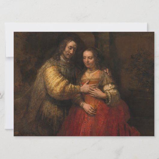 De joodse bride (door Rembrandt) Kaart (Voorkant)