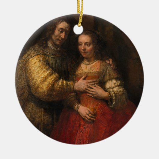 De joodse bride (door Rembrandt) Keramisch Ornament (Voorkant)