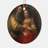 De joodse bride (door Rembrandt) Keramisch Ornament (Links)