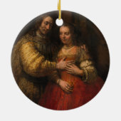 De joodse bride (door Rembrandt) Keramisch Ornament (Achterkant)