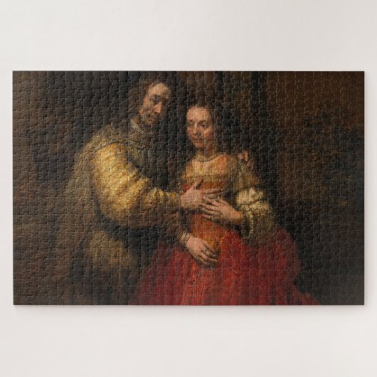 De joodse bride (door Rembrandt) Legpuzzel (Horizontaal)