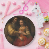 De joodse bride (door Rembrandt) Papieren Bordje (Feest)