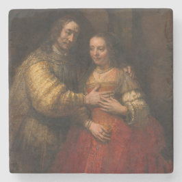 De joodse bride (door Rembrandt) Stenen Onderzetter