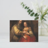 De joodse bride schilderen door Rembrandt Briefkaart (Staand voorkant)