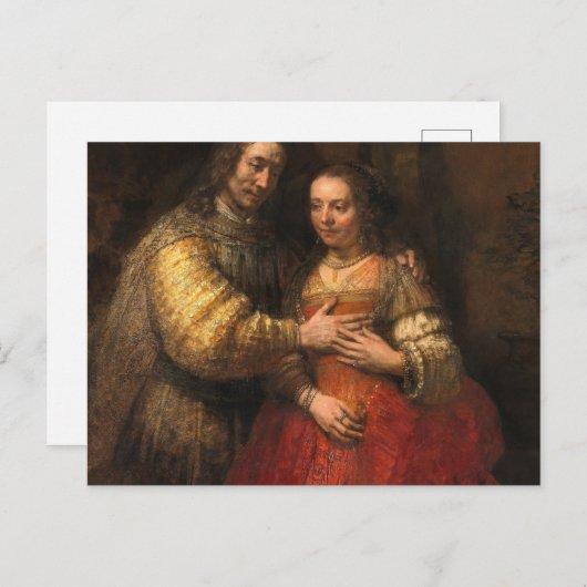 De joodse bride schilderen door Rembrandt Briefkaart (Voorkant / Achterkant)
