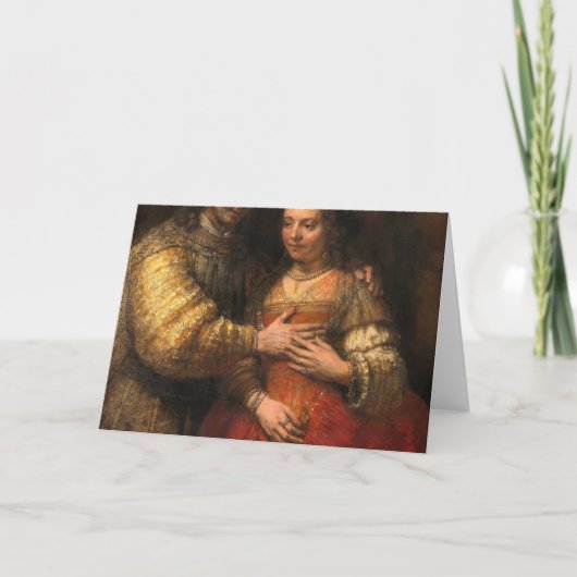 De joodse bride schilderen door Rembrandt Kaart (Voorkant)