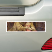 De joodse bride van Rembrandt van Rij Bumpersticker (Op auto)