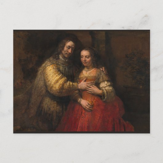 De joodse bride van Rembrandt van Rijn Briefkaart (Voorkant)