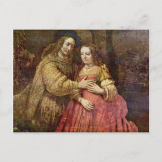 De Joodse bruid (het echtpaar) – Rembrandt van Rij Briefkaart