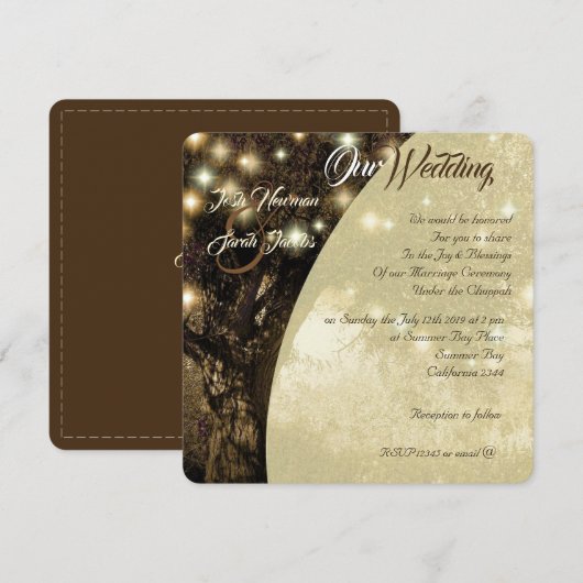 De joodse bruiloft met de Levenslang Night Lights Kaart (Voorkant / Achterkant)