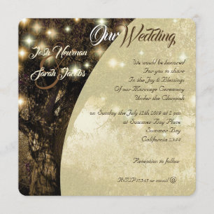 De joodse bruiloft met de Levenslang Night Lights Kaart