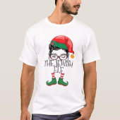 De joodse Elf Matching Family Pajamas Kerstmis X T-shirt (Voorkant)