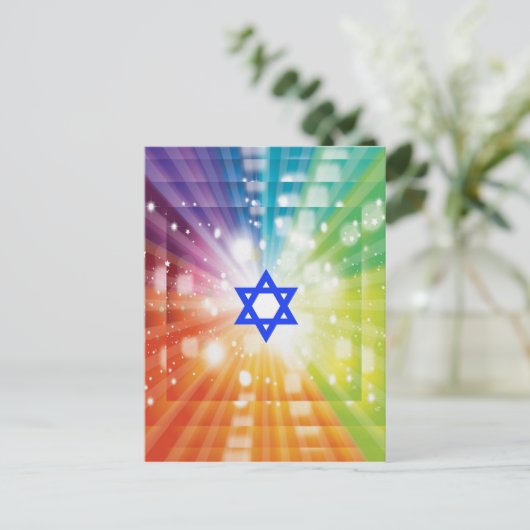 De joodse lichtdoorbraak. briefkaart (Staand voorkant)