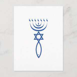 De Joodse Messianische zegel van Jeruzalem Briefkaart