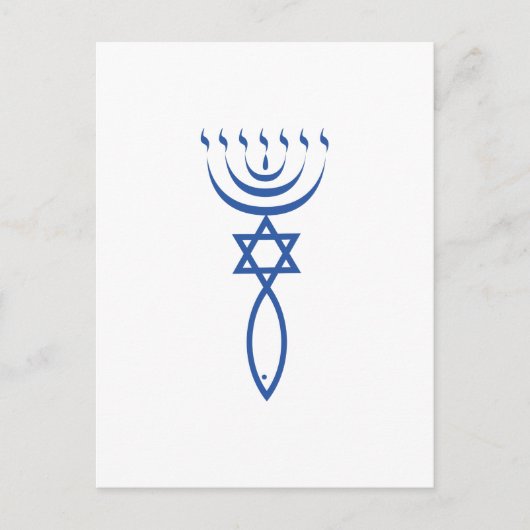 De Joodse Messianische zegel van Jeruzalem Briefkaart (Voorkant)