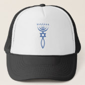 De Joodse Messianische zegel van Jeruzalem Trucker Pet (Voorkant)