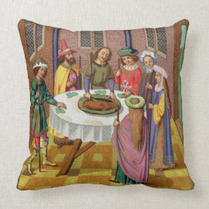 De joodse Passover, facsimile van een 15e-eeuwse m Kussen