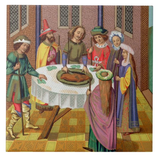 De joodse Passover, facsimile van een 15e-eeuwse m Tegeltje (Voorkant)