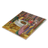 De joodse Passover, facsimile van een 15e-eeuwse m Tegeltje (Zijkant)