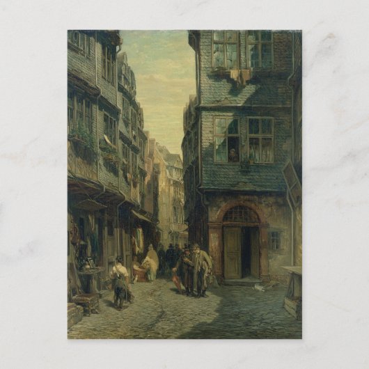 De Joodse wijk in Frankfurt, 1883 Briefkaart (Voorkant)