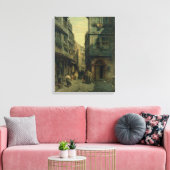 De Joodse wijk in Frankfurt, 1883 Canvas Afdruk (Insitu (Woonkamer))