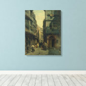 De Joodse wijk in Frankfurt, 1883 Canvas Afdruk (Insitu (Houten vloer))