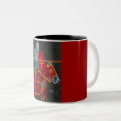 de jouster tweekleurige koffiemok (Voorkant rechts)