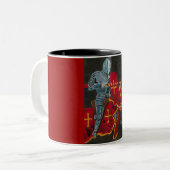 de jouster tweekleurige koffiemok (Voorkant links)