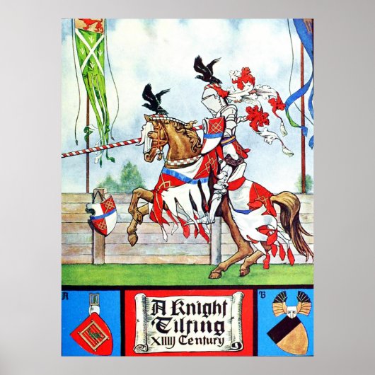 De Jousting Knight Poster (Voorkant)