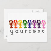 De Jouw tekst van de Zeekreeften van de regenboog Briefkaart (Voorkant / Achterkant)