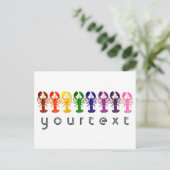 De Jouw tekst van de Zeekreeften van de regenboog Briefkaart (Staand voorkant)