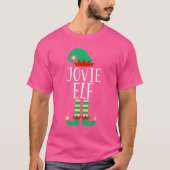 De Jovie Elf Family Matching Kerstpyjama T-shirt (Voorkant)