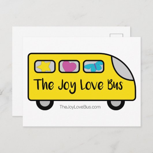 De Joy Love Bus Logo Briefkaarten (Voorkant / Achterkant)