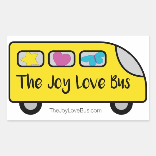 De Joy Love Bus Logo Stickers (Voorkant)